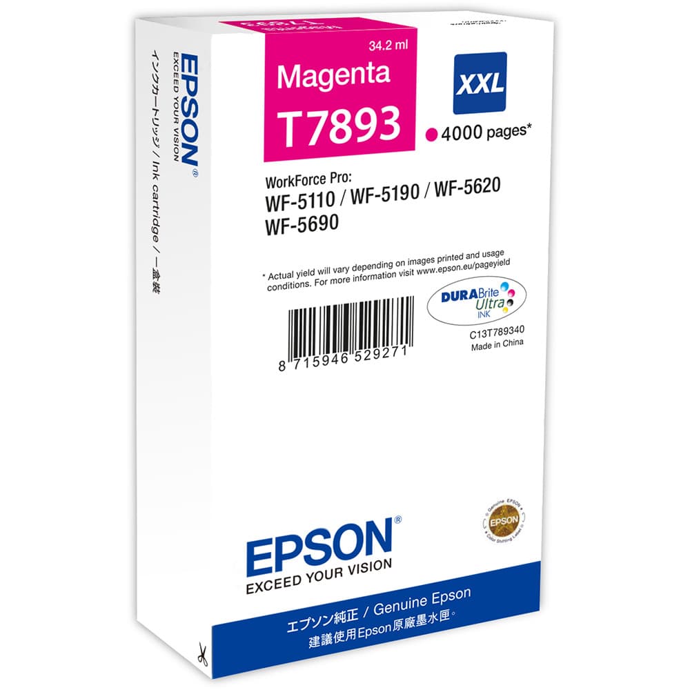 Cartus Cerneala Original Epson Magenta, T7893, pentru WF-5620, "C13T789340"(RAPO)