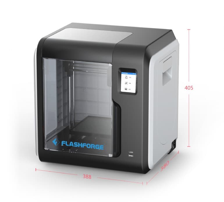 Imprimanta 3D GEMBIRD,FFF cu duza simpla,pt.ABS/PLA 1.75mm,max.print 150x150x150mm,grosime 0.05-0.4mm,duza 0.4mm, 240grC, 2.8" touch "Flashforge Adventurer3 3D" "FF-3DP-1NA3-01" — miniatură
