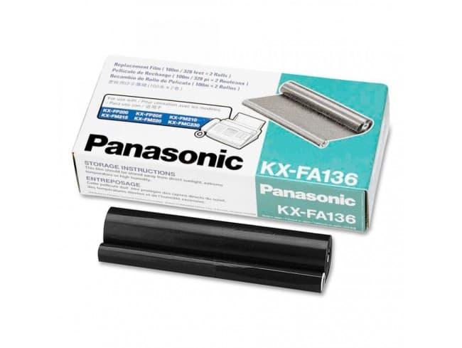 Dual-Pack Film TTR Original Panasonic Black, FA136A, pentru KX-FP105, 2X100m, incl.TV 0 RON, "KX-FA136A-E"