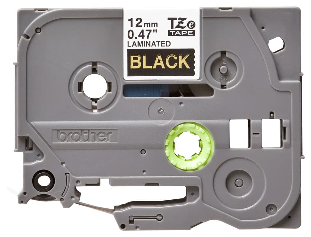 Banda Laminata Original Brother Gold on Black, TZE334, pentru H105WB|PT-E110VP|D400|D450|D600VP|E300VP|E550WVP|H110|H500|P700|P750W|D210, 12mm x 8m, incl.TV 0 RON, "TZE334"