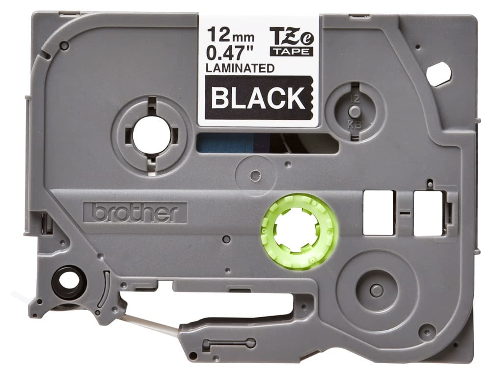 Banda Laminata Original Brother White on Black, TZE335, pentru H105WB|PT-E110VP|D400|D450|D600VP|E300VP|E550WVP|H110|H500|P700|P750W|D210, 12mm x 8m, incl.TV 0 RON, "TZE335"
