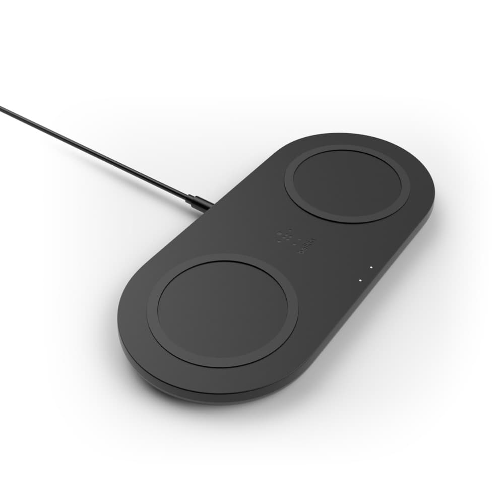 ALIMENTATOR wireless BELKIN, 2 x 10W, 2x pad-uri incarcare, negru "WIZ002VFBK" — miniatură