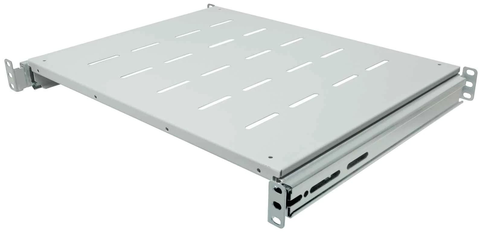 RAFT CULISANT INTELLINET 1U pentru rack 19", adancime 350mm, pentru cabinete cu adancime de 600-800mm, sarcina maxima 35Kg, vopsea antistatic, otel 1.5mm, gray "712323"