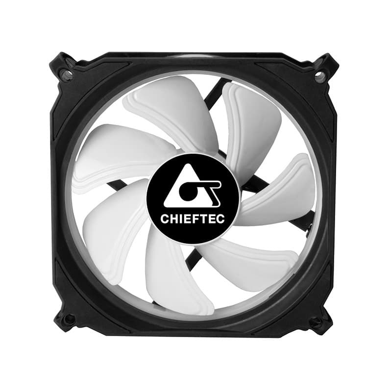 SET 3 VENTILATOARE CHIEFTEC PC 120x120x25 mm, ADD RGB LED, 3 buc. in pachet & HUB & telecomanda "CF-3012-RGB" — miniatură
