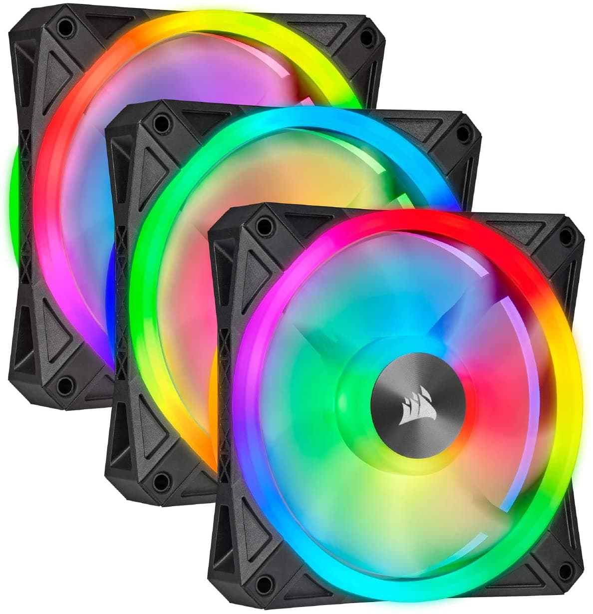 VENTILATOR CORSAIR, pt PC, 120 mm, 1500 rpm, LED RGB, pack 3 ventilatoare, "CO-9050098-WW"