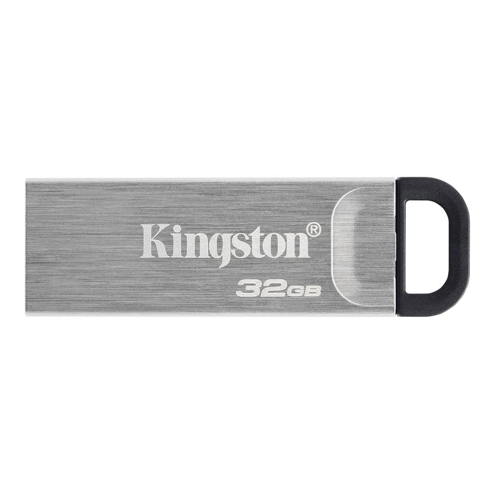 MEMORIE USB 3.2 KINGSTON 32 GB, clasica, carcasa metalic, argintiu, "DTKN/32GB" — miniatură