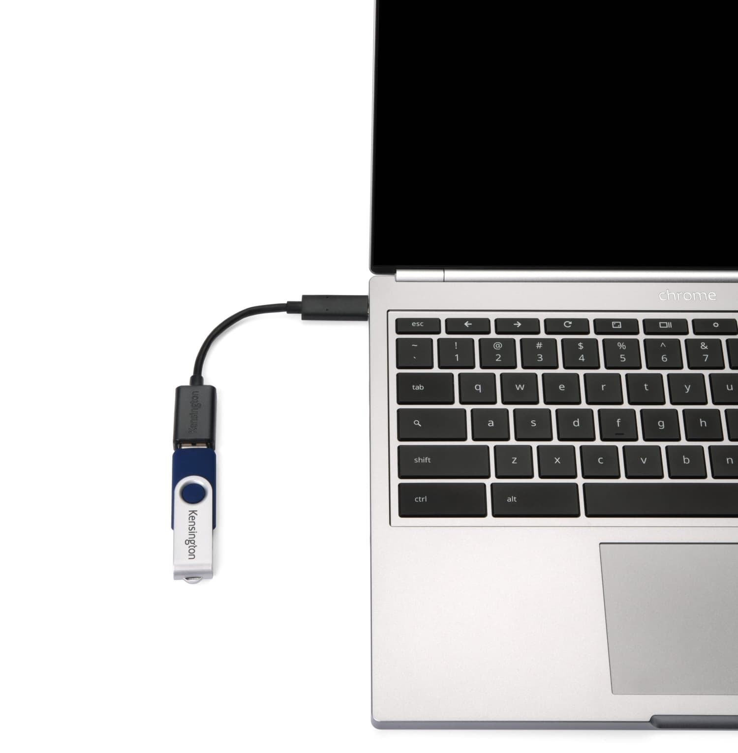 ADAPTOR KENSINGTON, pt. periferice, USB Type-C (T) la USB 3.0 (M), negru, "K33992WW" (include TV 0.06 lei) — miniatură