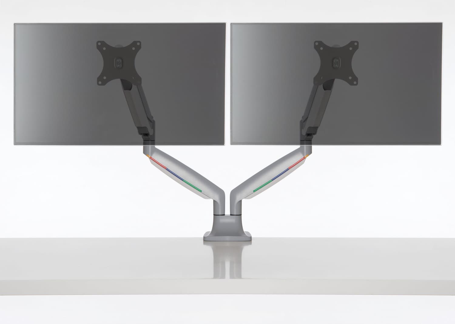 SUPORT de birou KENSINGTON, pt 2 TV/monitor plat, curbat, diag. max 32 inch, rotatie, inclinare, pivotare, orizontala, verticala, totala, max 9 Kg, "K55471EU" — miniatură