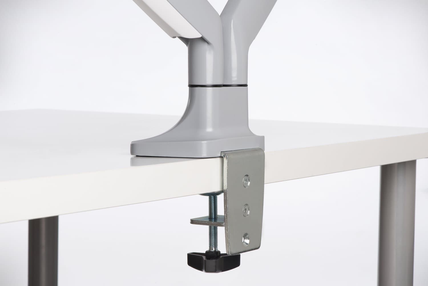 SUPORT de birou KENSINGTON, pt 2 TV/monitor plat, curbat, diag. max 32 inch, rotatie, inclinare, pivotare, orizontala, verticala, totala, max 9 Kg, "K55471EU" — miniatură
