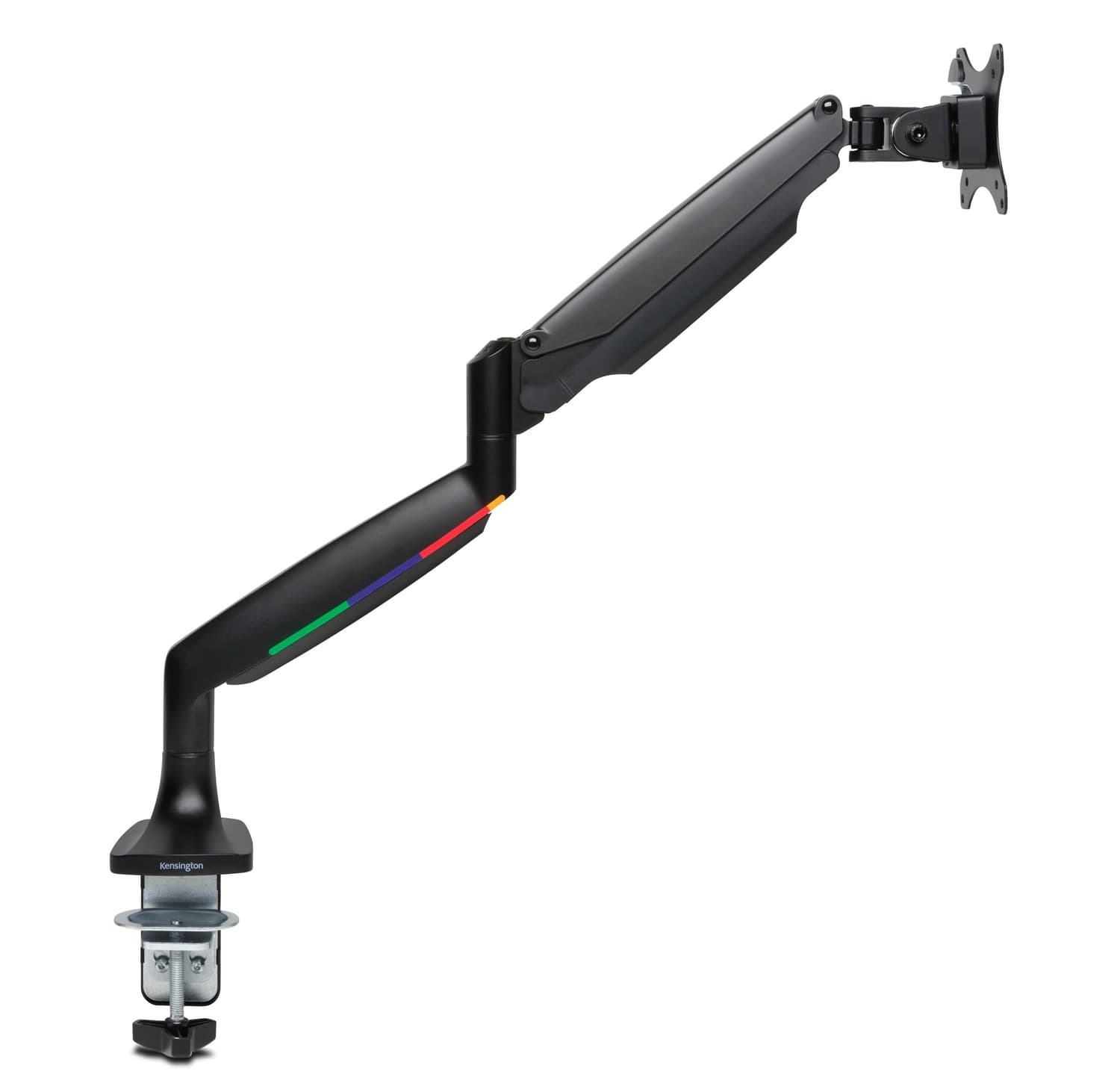 SUPORT de birou KENSINGTON, pt 1 TV/monitor plat, curbat, diag. max 34 inch, rotatie, inclinare, pivotare, orizontala, verticala, totala, max 9 Kg, "K59600WW" — miniatură