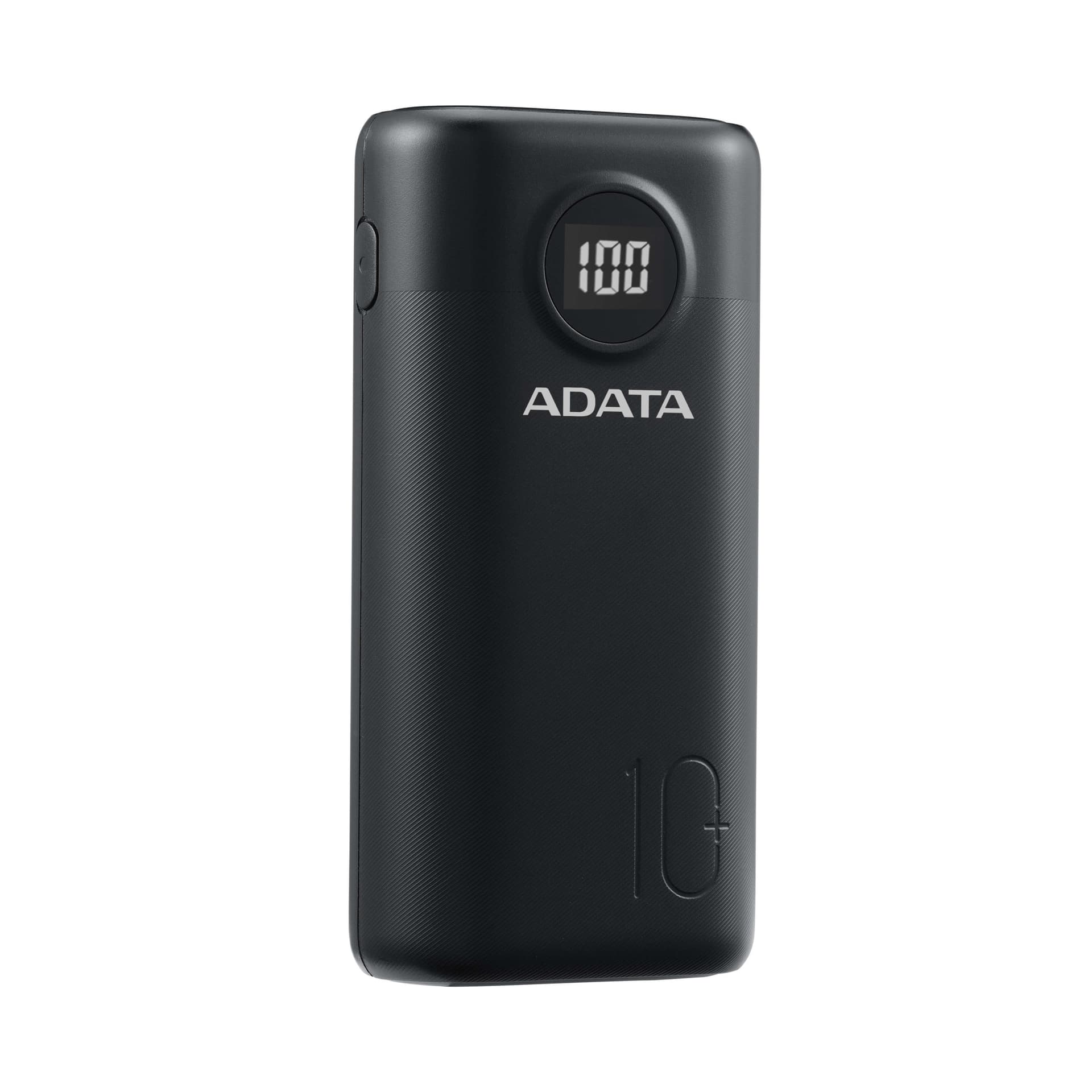 POWER BANK ADATA 10000mAh, Quick Charge 3.0 + PD 22.5W, 2 x USB & 1 x USB-C,digital display pt. status baterie,P10000QCD 10.000 mAh, total 3A,black, "AP10000QCD-DGT-CBK" — miniatură