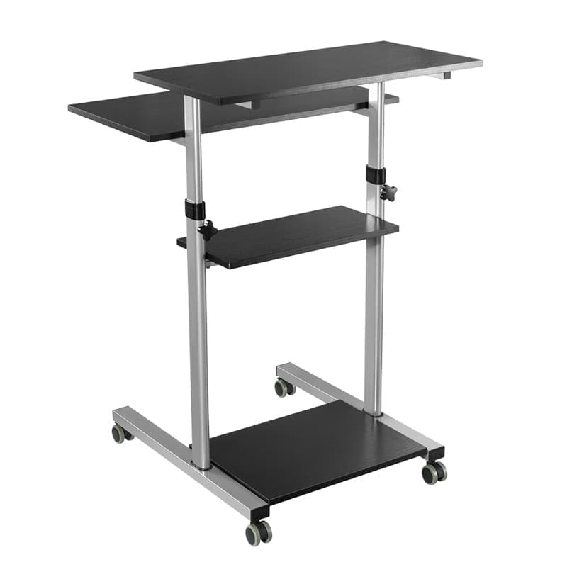 STAND mobil LOGILINK, pt 1 TV/monitor plat, curbat, diag. max nu e cazul, verticala, roti, max 60 Kg, "BP0070" — miniatură