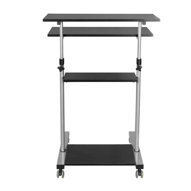 STAND mobil LOGILINK, pt 1 TV/monitor plat, curbat, diag. max nu e cazul, verticala, roti, max 60 Kg, "BP0070" — miniatură