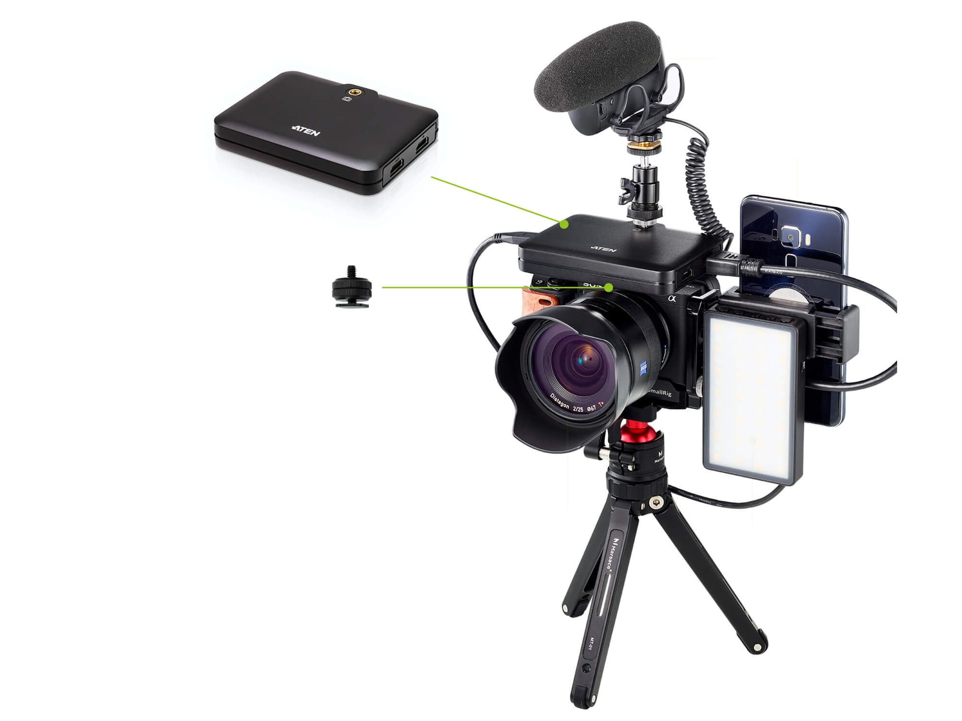 PLACA de CAPTURA ATEN, livestreaming, CAMLIVE+ HDMI la USB-C UVC Video Capture cu PD3.0, "UC3021-AT" — miniatură