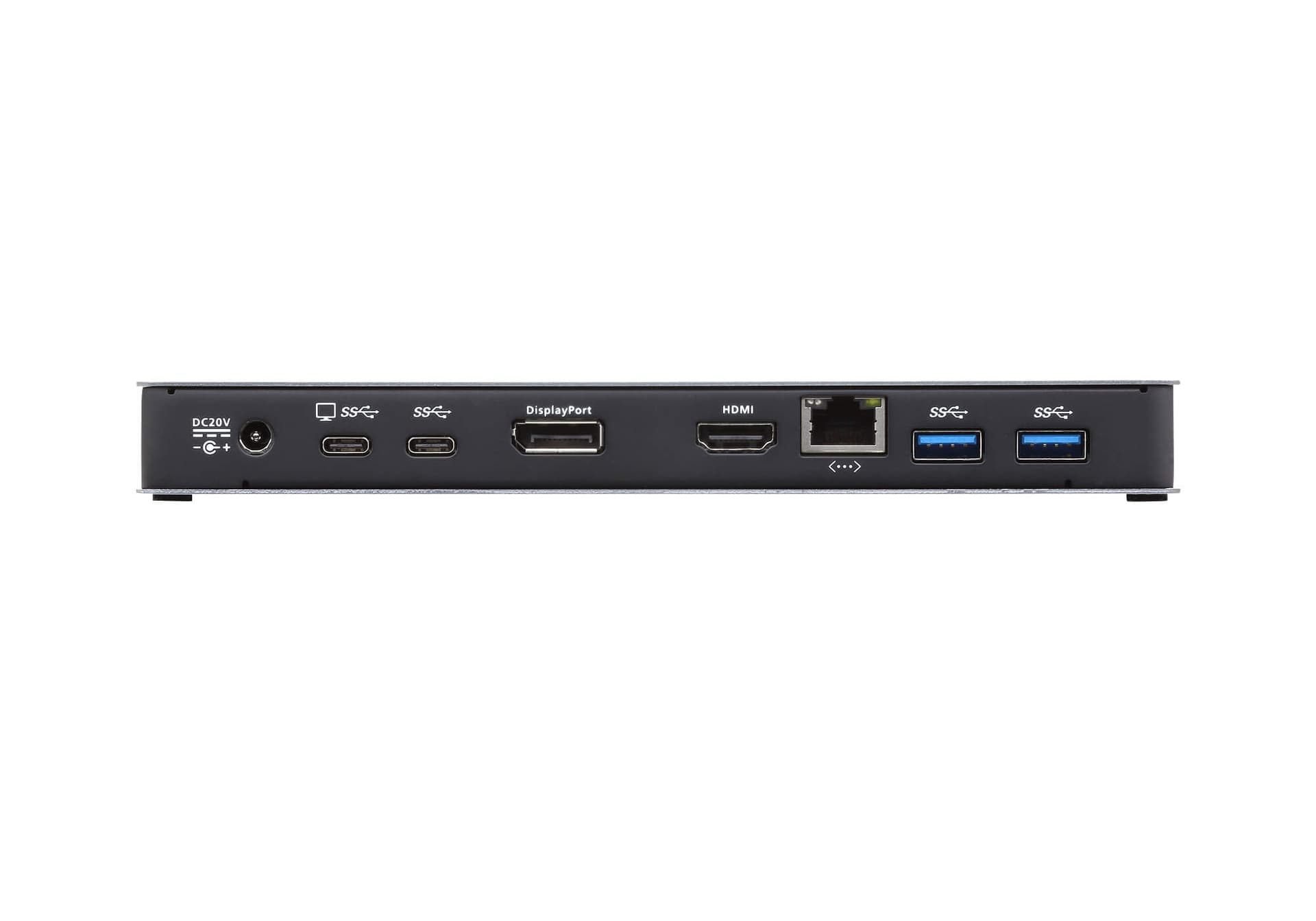 DOCKING Station ATEN universal, conectare PC USB Type C, USB 3.1 x 3, porturi video Display Port x 1, HDMI x 1, RJ-45, NB 60 W, gri, "UH3230-AT-G" — miniatură