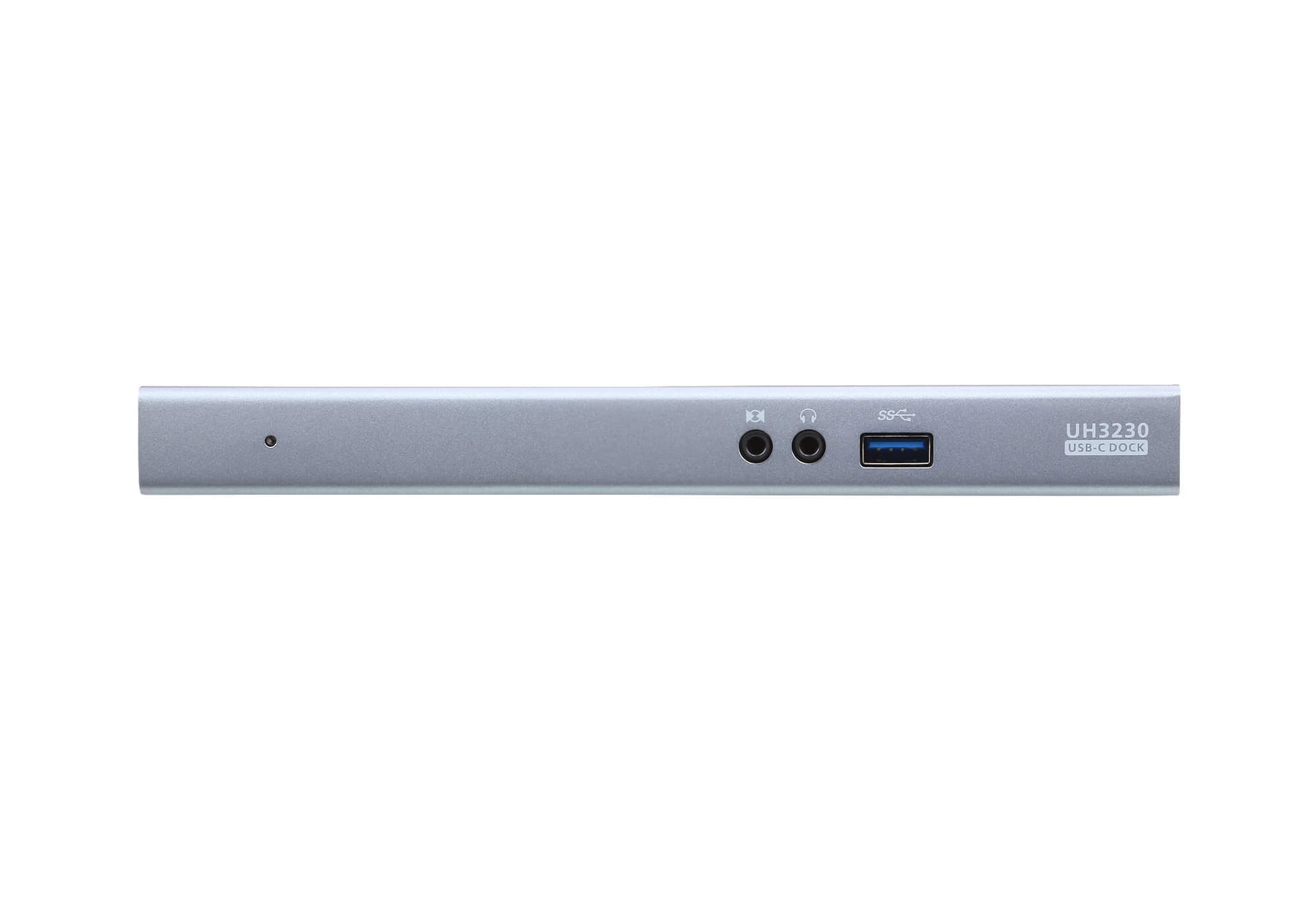 DOCKING Station ATEN universal, conectare PC USB Type C, USB 3.1 x 3, porturi video Display Port x 1, HDMI x 1, RJ-45, NB 60 W, gri, "UH3230-AT-G" — miniatură