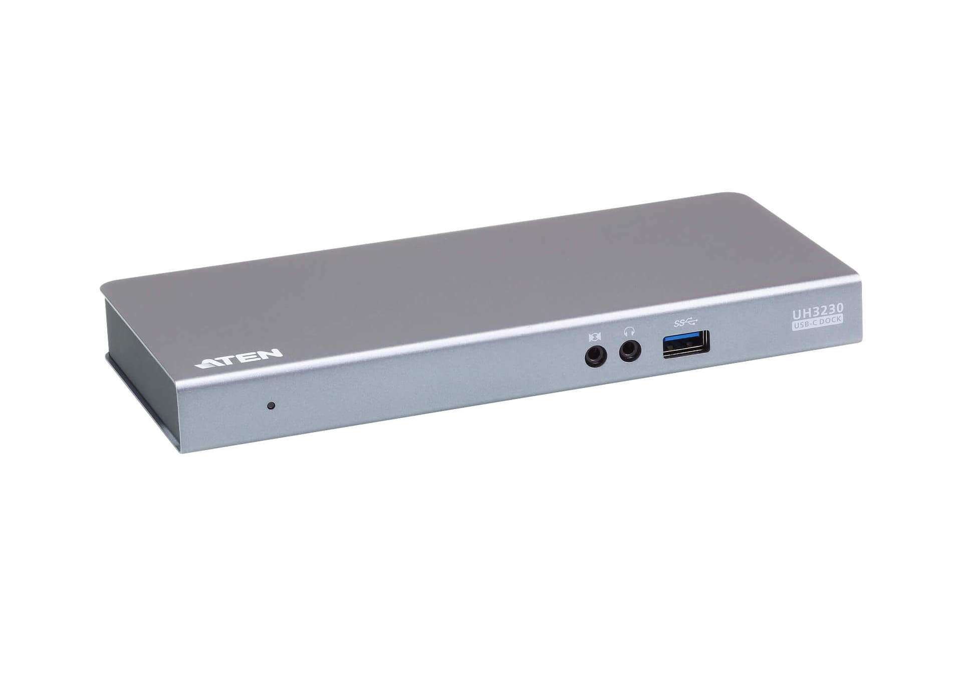 DOCKING Station ATEN universal, conectare PC USB Type C, USB 3.1 x 3, porturi video Display Port x 1, HDMI x 1, RJ-45, NB 60 W, gri, "UH3230-AT-G" — miniatură