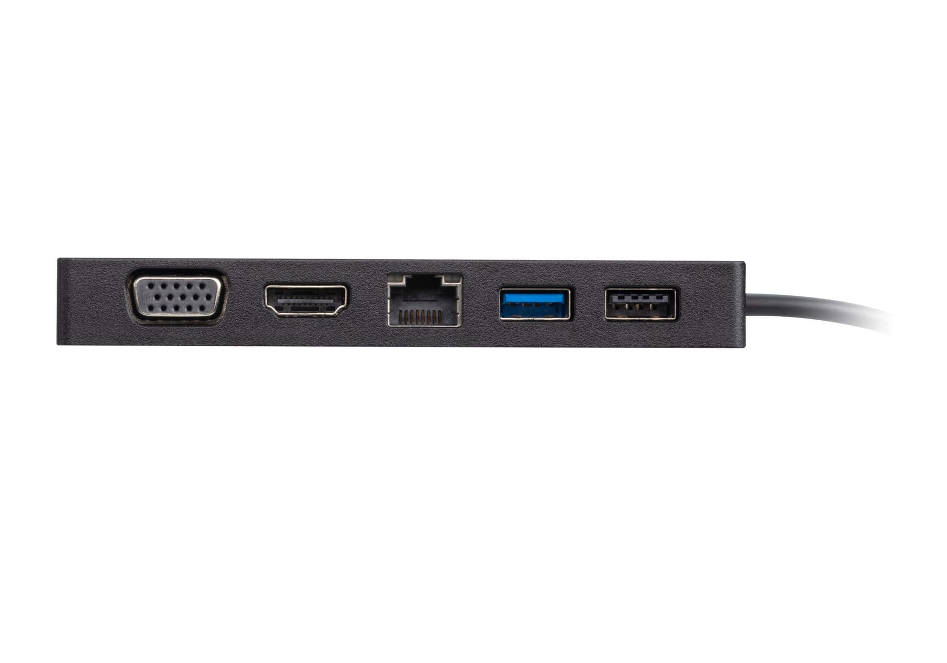DOCKING Station ATEN universal, conectare PC USB Type C, USB 2.0 x 1, USB 3.1 x 1, porturi video VGA x 1, HDMI x 1, RJ-45, NB 60 W, negru, "UH3236-AT" — miniatură