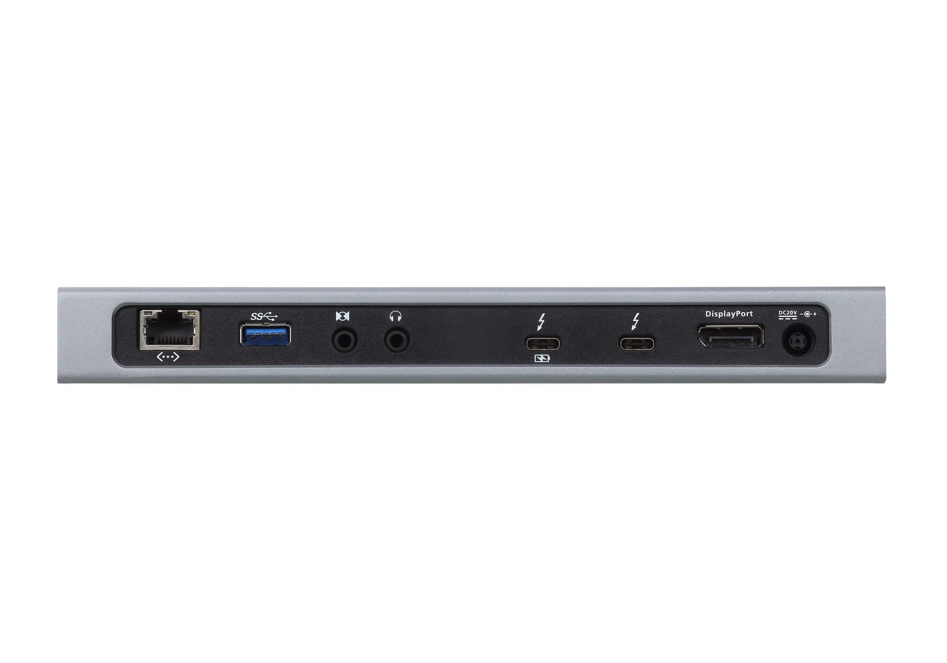 DOCKING Station ATEN universal, conectare PC USB Type C, Thunderbolt 3, USB 3.1x2, USB Type Cx1, Thunderbolt x 1, porturi DPx1 RJ-45, NB 85 W, gri, "UH7230-AT-G" — miniatură