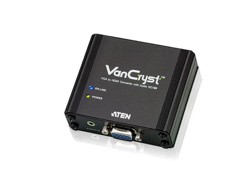CABLU video ATEN, cablu or adaptor video, VGA (M) | Jack 3.5mm (M) la HDMI (M), Full HD (1920x1080) la 60Hz, "VC180-A7-G"