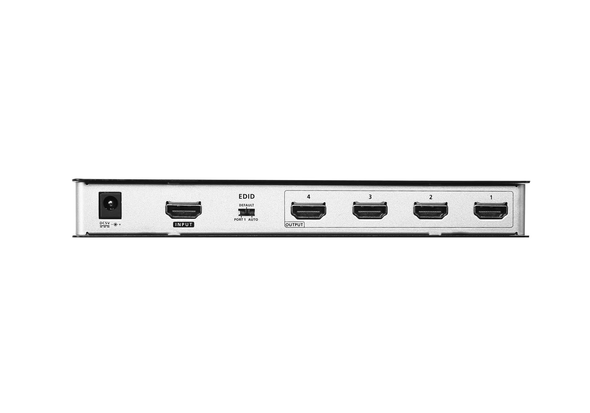 SPLITTER video ATEN, split HDMI la 4 monitoare, conector 1: HDMI (M); conector 2: HDMI (M) x 4, "VS184B-AT-G" — miniatură