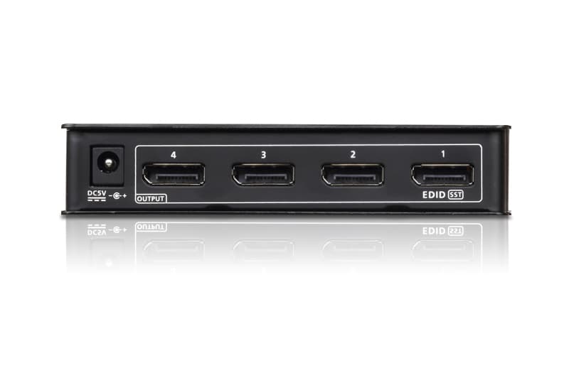 SPLITTER video ATEN, split 4 monitoare la 1 PC, conector 1: DisplayPort (M); conector 2: DisplayPort (M) x 4, "VS194-AT-G" — miniatură