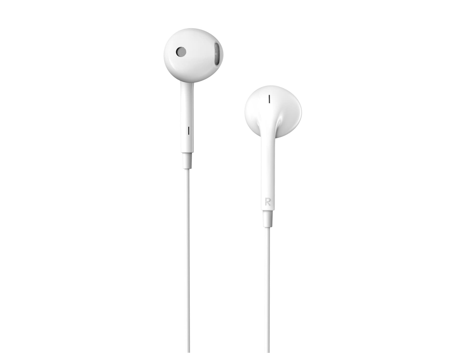 CASTI Edifier, cu fir, intraauriculare - butoni, pt smartphone, microfon pe fir, conectare prin Jack 3.5 mm, alb, "P180-Plus-W" — miniatură