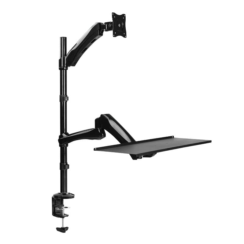SUPORT de birou LOGILINK, pt 1 TV/monitor plat, diag. max 27 inch, rotatie, inclinare, pivotare, max 9 kg, "BP0030"