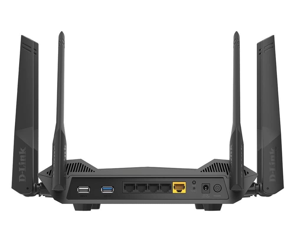 ROUTER D-Link wireless 5400Mbps,1 x WAN Gigabit, 4 porturi LAN Gigabit, 2.4 Ghz/5 Ghz dual band,1 X USB 2.0 si 1x USB 3.0, 6 antene externe, WI-FI 6 "DIR-X5460" — miniatură