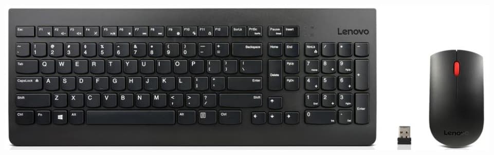 Kit TASTATURA si Mouse Lenovo, "Essential", wireless, 104 taste format standard, mouse 1200dpi, 3/1 butoane, negru, "4X30M39497"