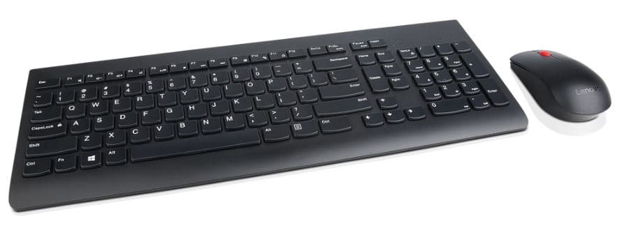 Kit TASTATURA si Mouse Lenovo, "Essential", wireless, 104 taste format standard, mouse 1200dpi, 3/1 butoane, negru, "4X30M39497" — miniatură