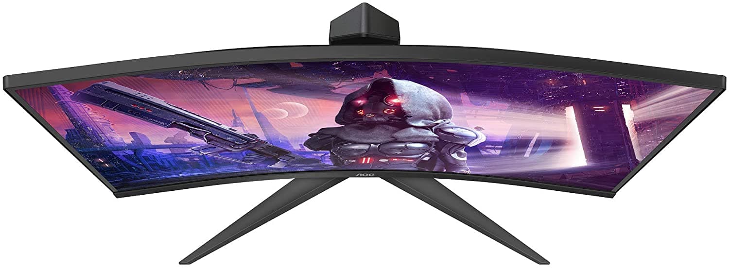 MONITOR AOC 24" gaming, refresh 165Hz, VA, Full HD (1920 x 1080), Wide, curbat, 250 cd/mp, 1 ms, VGA, HDMI x 2, DisplayPort, "C24G2U/BK " — miniatură