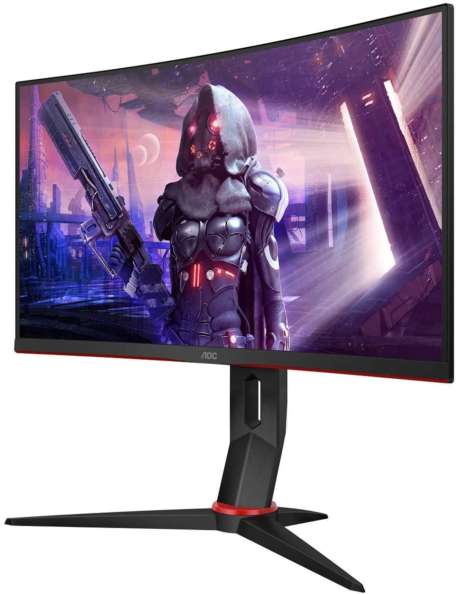 MONITOR AOC 24" gaming, refresh 165Hz, VA, Full HD (1920 x 1080), Wide, curbat, 250 cd/mp, 1 ms, VGA, HDMI x 2, DisplayPort, "C24G2U/BK " — miniatură