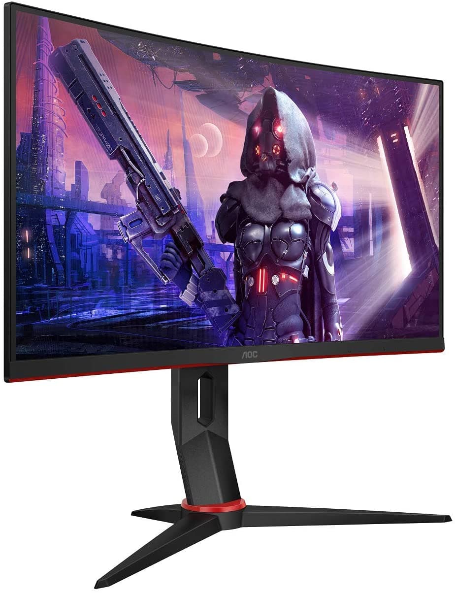 MONITOR AOC 24" gaming, refresh 165Hz, VA, Full HD (1920 x 1080), Wide, curbat, 250 cd/mp, 1 ms, VGA, HDMI x 2, DisplayPort, "C24G2U/BK " — miniatură
