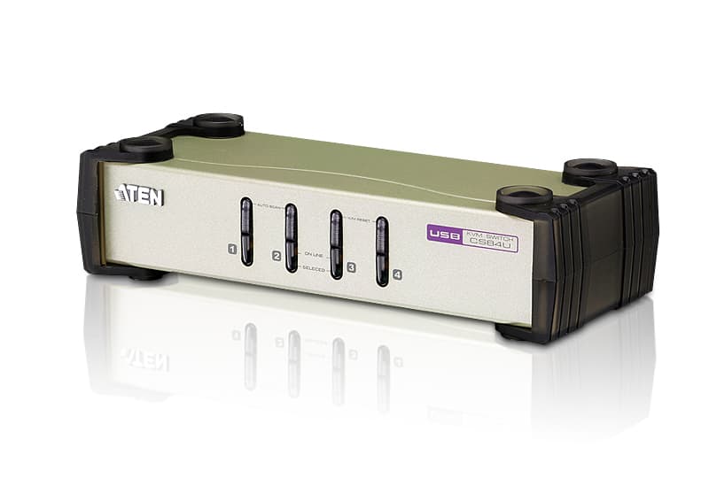 SWITCH KVM ATEN, 4-Port PS/2-USB VGA KVM Switch "CS84U-AT"