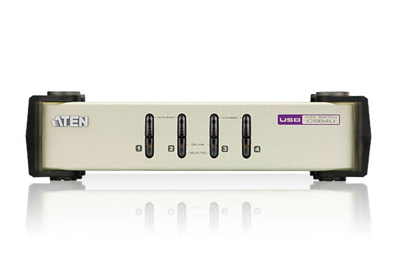 SWITCH KVM ATEN, 4-Port PS/2-USB VGA KVM Switch "CS84U-AT" — miniatură