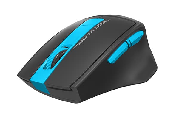 MOUSE A4tech, gaming, wireless, 2.4GHz, optic, 2000 dpi, butoane/scroll 6/1, buton selectare viteza, negru / albastru, "FG30 Blue" — miniatură