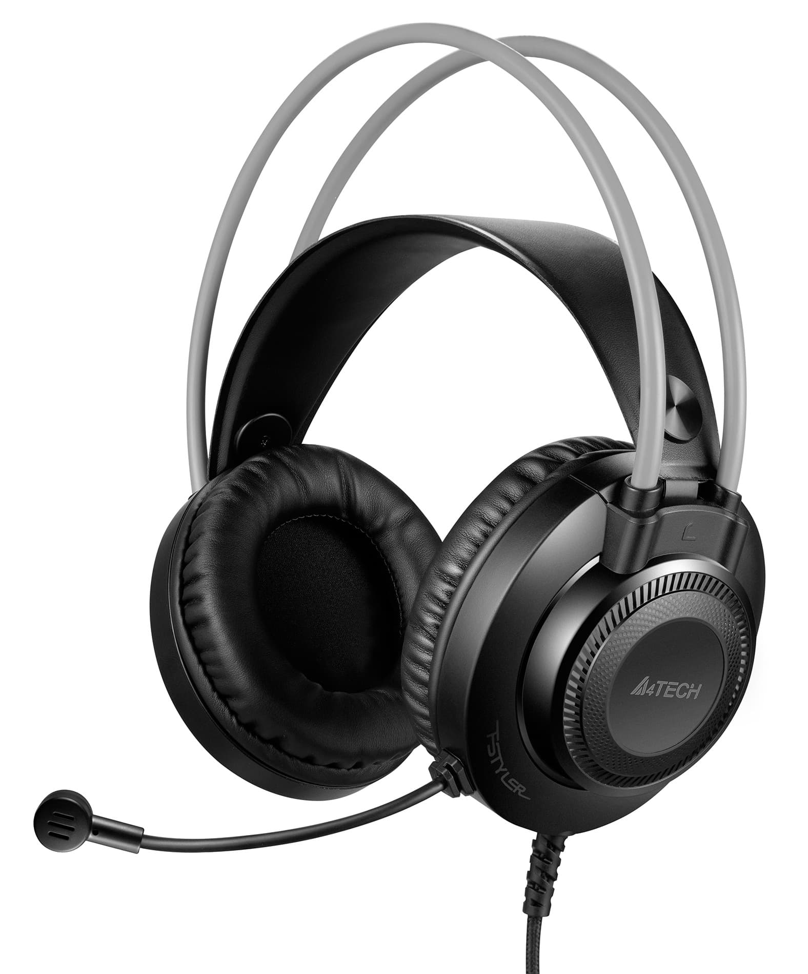 CASTI A4TECH cu fir, tip standard, utilizare multimedia (PC and more), microfon pe casca, gri, jack 3.5", "FH200i-GR"