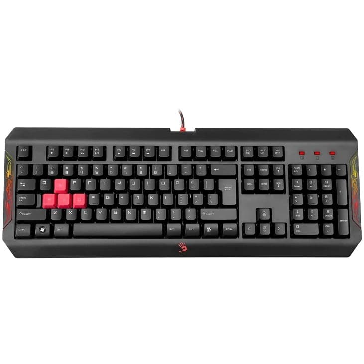 TASTATURA A4TECH - gaming, "Bloody gaming", cu fir 1.8m, 106 taste, format standard, USB, negru, "Q100"
