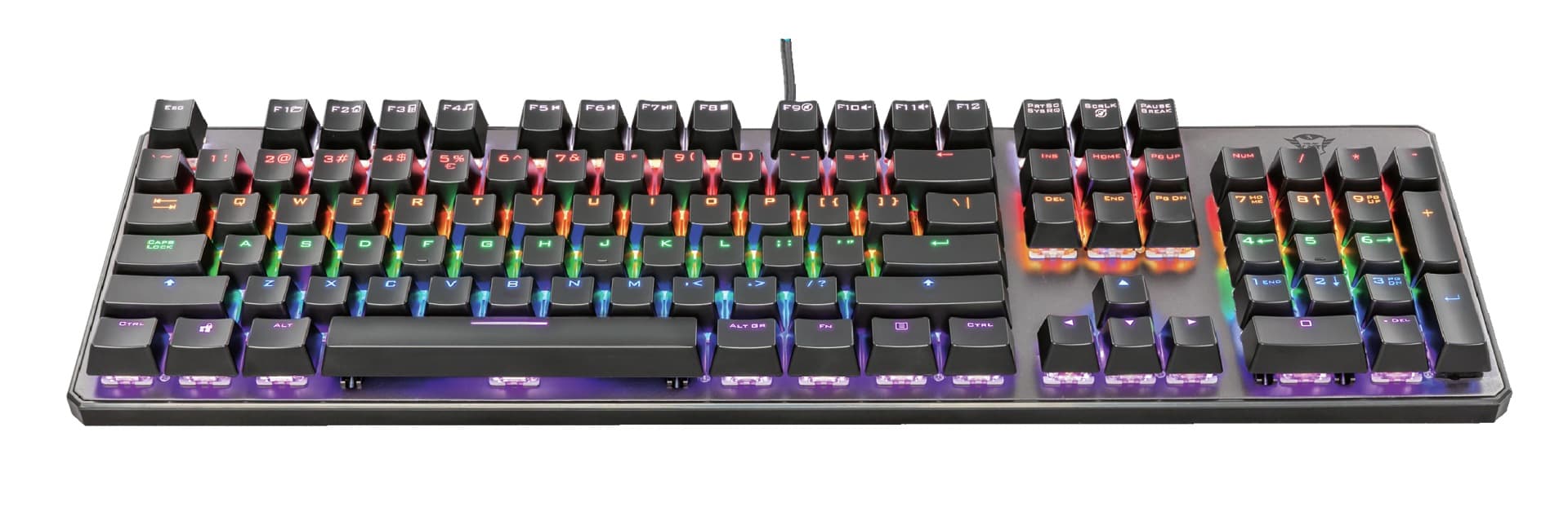 TASTATURA TRUST- gaming, "GXT 865 Astra", cu fir, 104 taste, format standard, mecanica, switch GXT-Red, USB, negru, "TR-22630" — miniatură
