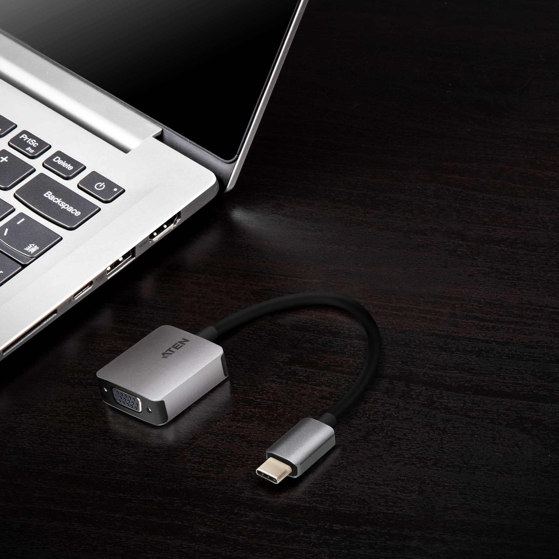 ADAPTOR USB ATEN, USB-C to VGA Adapter "UC3002A-AT" — miniatură