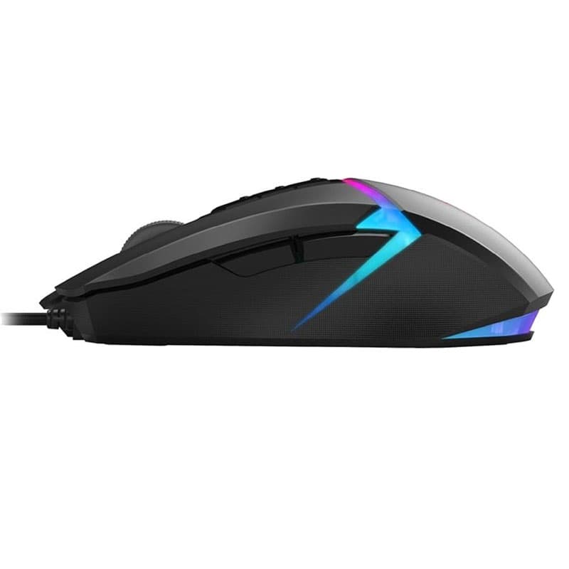 MOUSE A4tech, gaming, cu fir, USB, optic, 10000 dpi, butoane/scroll 8/1, iluminare, butoane programabile, negru, "W60-MAX" — miniatură