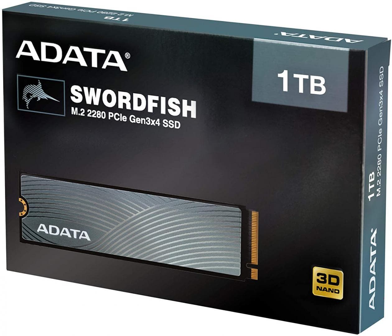 SSD ADATA, Swordfish, 1TB, M.2, PCIe Gen3.0 x4, 3D Nand, R/W: 1800 MB/s/1200 MB/s MB/s, "ASWORDFISH-1T-C" — miniatură
