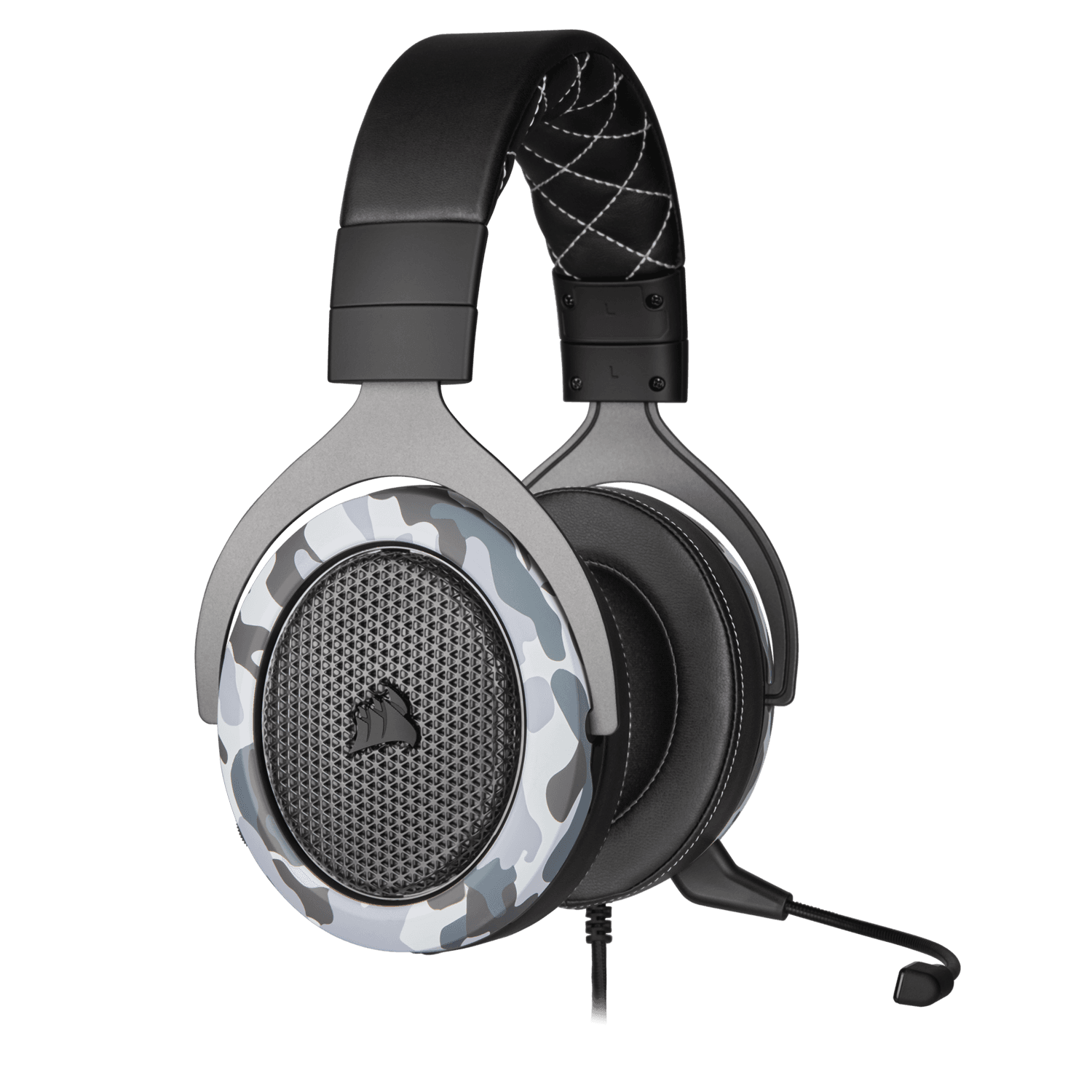 CASTI CORSAIR - gaming, "HS60", cu fir, gaming, utilizare multimedia, microfon pe brat, detasabil, conectare prin USB 2.0, negru / gri, "CA-9011225-EU"