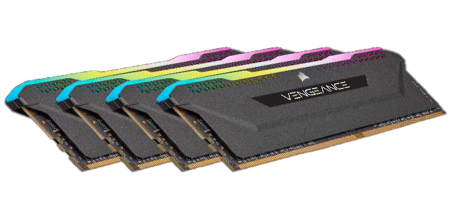 Memorie DDR Corsair DDR4 32 GB, frecventa 3600 MHz, 8 GB x 4 module, radiator, iluminare RGB, "CMH32GX4M4D3600C18" — miniatură