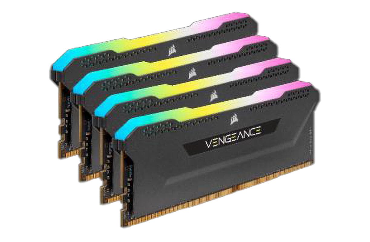 Memorie DDR Corsair DDR4 32 GB, frecventa 3600 MHz, 8 GB x 4 module, radiator, iluminare RGB, "CMH32GX4M4D3600C18" — miniatură