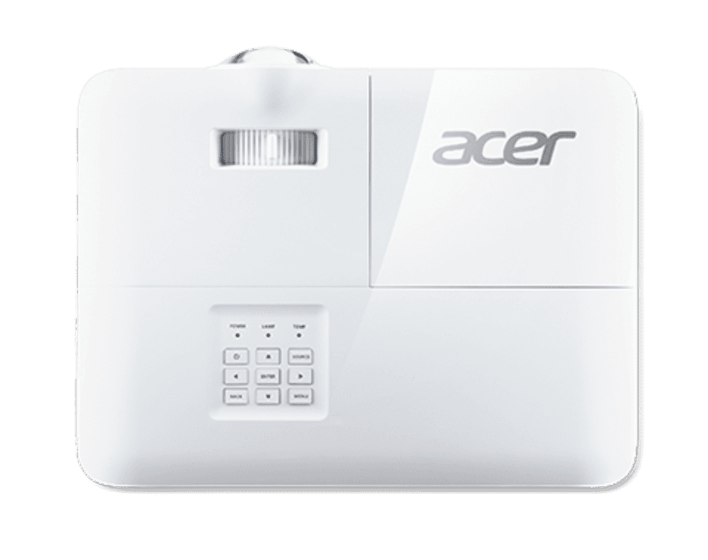 PROIECTOR ACER S1286H, lampa DLP, 3500 lumeni, rezolutie XGA (1024 x 768), contrast 20.000 : 1, VGA, HDMI, USB 2.0, Audio RCA x 2, boxe, "MR.JQF11.001" — miniatură