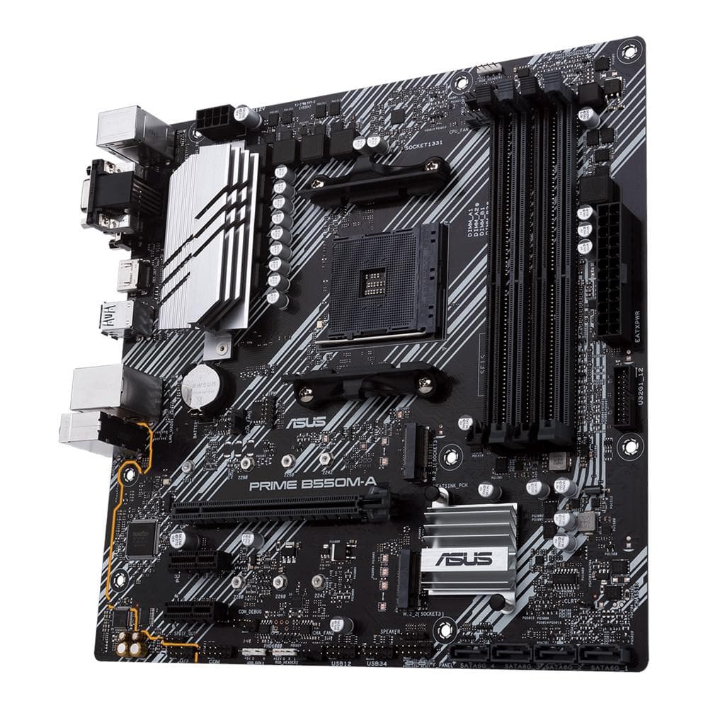 PLACA de BAZA Asus "PRIME B550M-A", skt AM4, mATX, AMD B550, 4 x DDR4, max. 128 GB, 4 x SATA, 3 x M.2, 7.1, "PRIME B550M-A" — miniatură