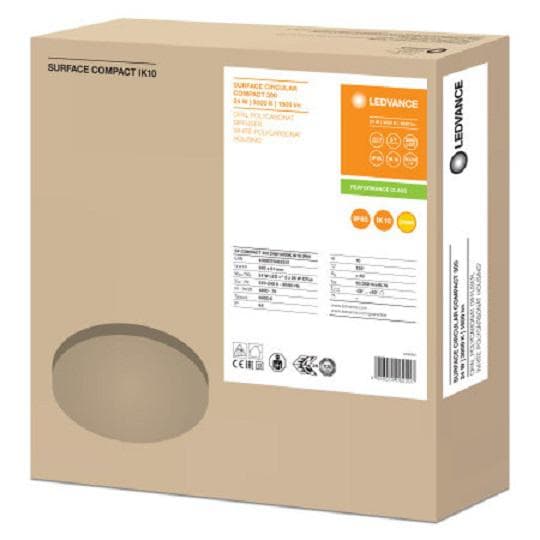 PLAFONIERA OSRAM, LED, soclu integrat, putere 24 W, tip lumina alb calda, 1800 lumeni, alimentare 220 - 230 V, "000004058075062207" — miniatură