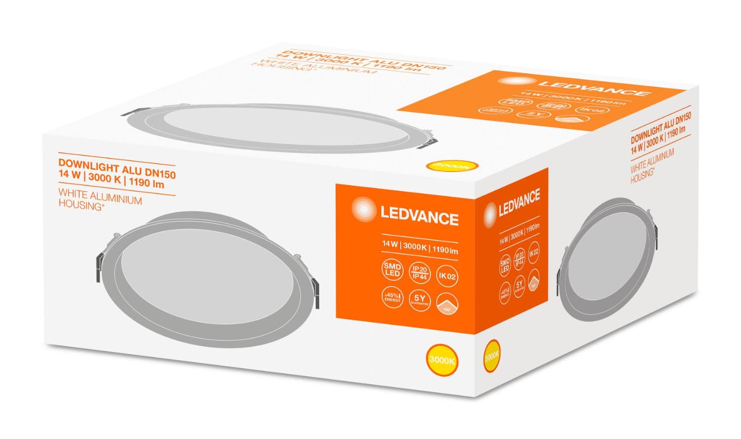 PANOU LED OSRAM, LED, soclu integrat, putere 14 W, tip lumina alb rece, 1190 lumeni, alimentare 220 - 230 V, "000004058075091436"